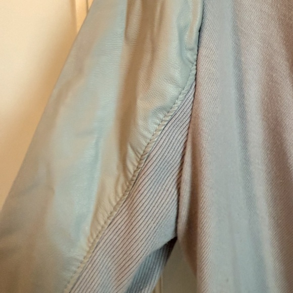 Blank NYC Gray Drapey Vegan Leather Moto Jacket Medium - Picture 5 of 6